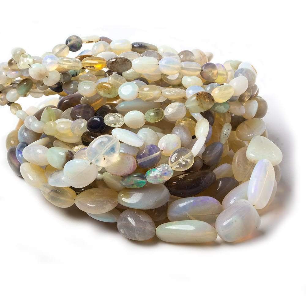 3x3-14x7mm Australian Opal plain nugget beads 18 inch 60 pieces