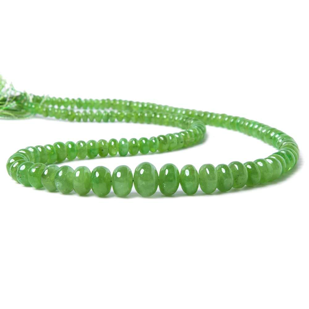 4-10mm Tsavorite Garnet Beads Plain Rondelle 18 inch 135 pieces
