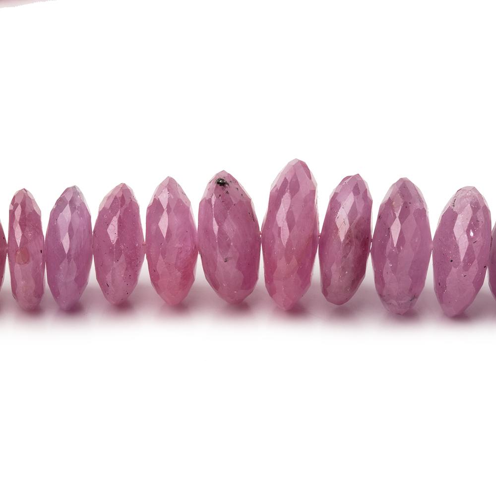 4-13mm Ruby German Faceted Rondelle Beads Glass Filled 16 inch 145 pieces