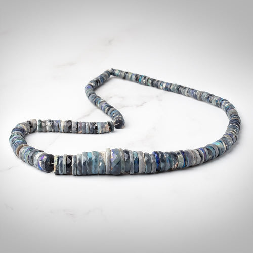 4-14mm Australian Opal Faceted Heishi Beads 18 inch 235 pieces AAA
