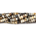 4-4.5mm Dendritic Opal faceted rondelle beads 13 inch 110 pieces