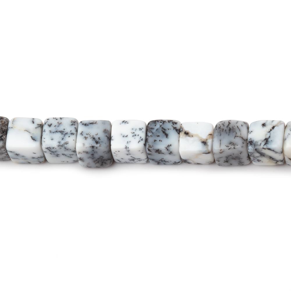 4-4.5mm Dendritic Opal Plain Cube Beads 13.75 inch 78 pieces