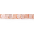 4-4.5mm Peach Moonstone Plain Cube Beads 14 inch 81 pieces
