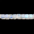 4-4.5mm Rainbow Moonstone Plain Cube Beads 14 inch 83 pieces
