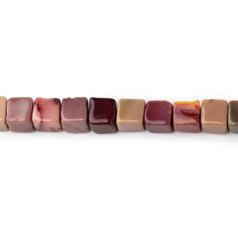 4-4.5mm Willow Creek Jasper Plain Cube Beads 14 inch 78 pieces
