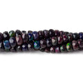 4-5.5mm Ethiopian Wollo Black Opal faceted rondelles 145 beads 16 inch AA