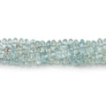 4-5mm Aquamarine Faceted Rondelle Beads 9 inch 93 pieces AA