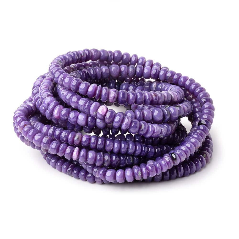 4-6mm Charoite Plain Rondelle Beads 17.75 inch 172 pieces AAA