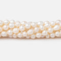 4-5mm Creamy Petite Ringed Baroque Freshwater Pearls 16 inch 78 Beads