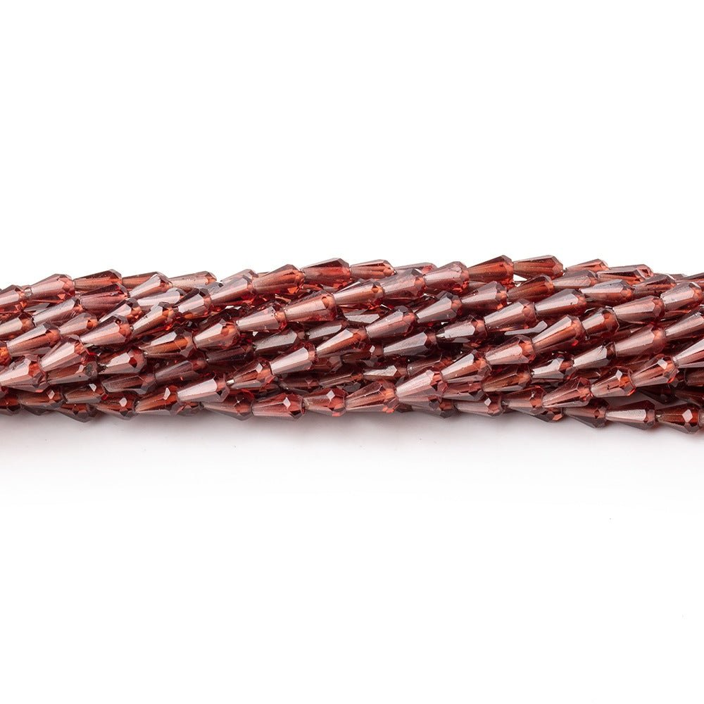 4-5mm Garnet Straight Drill Tear Drop Beads 18 inch 110 pieces