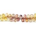 4-5mm Multi Color Songea Sapphire Faceted Tear Drop 7.25 inch 108 Beads