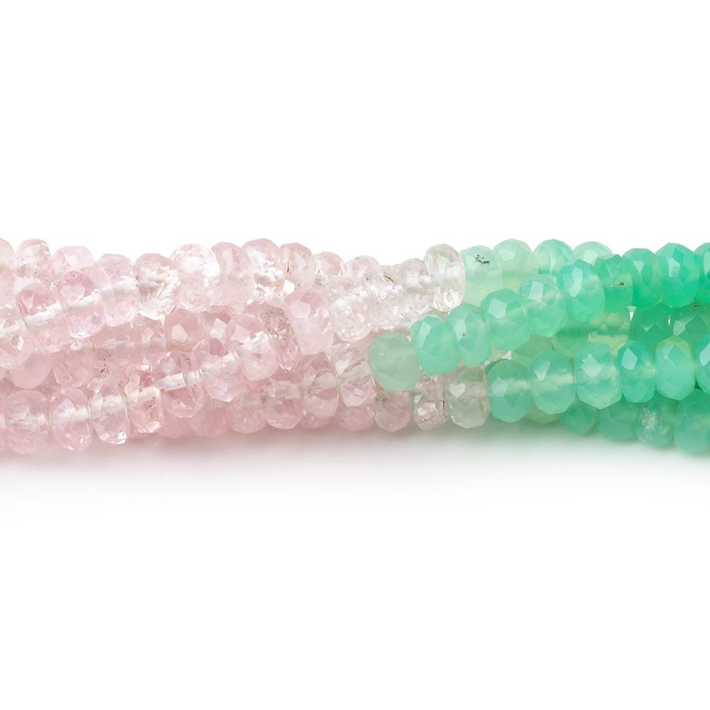 4-5mm Multi Gemstone Faceted Rondelles 18 inch 166 Beads AA
