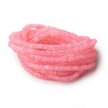 4-6.5mm Pink Ethiopian Opal Faceted Heishi 16 inch 230 Beads AA