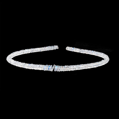 4-6.5mm Rainbow Moonstone Faceted Heishi Beads 10 inch 150 pieces AAA