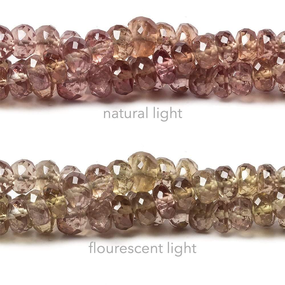 4-6mm Color Change Garnet faceted rondelle beads 18 inch 179 pieces