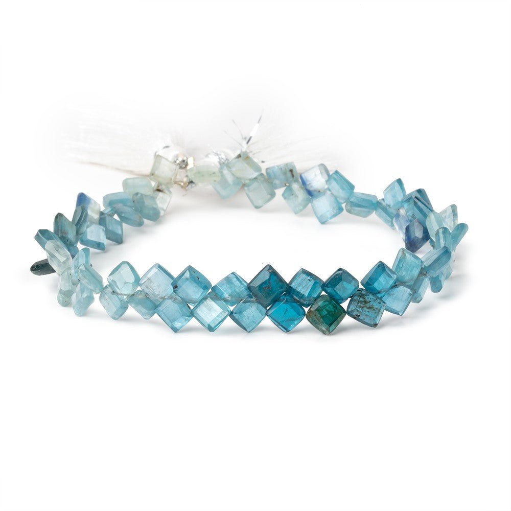 4-6mm Multi Color Kyanite Bevel Cut Square Beads 8 inch 66 pieces