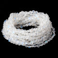 4-6mm Rainbow Moonstone Faceted Coin Beads 15 inch 82 pieces AA
