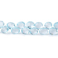4-6mm Sky Blue Topaz Faceted Heart Beads 7.25 inch 58 pieces AAA