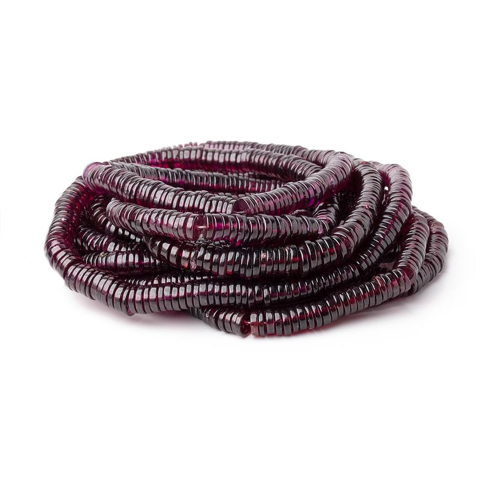 4-7.5mm Rhodolite Garnet Plain Heishi Beads 16.5 inch 380 pieces AA