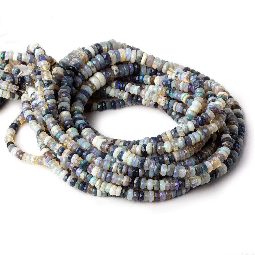 4-7mm Australian Opal Faceted Rondelles Beads 18 inch 195 pieces AA