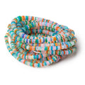 4-7mm Multi Color Ethiopian Opal Faceted Heishi 15.5 inch 240 Beads AA