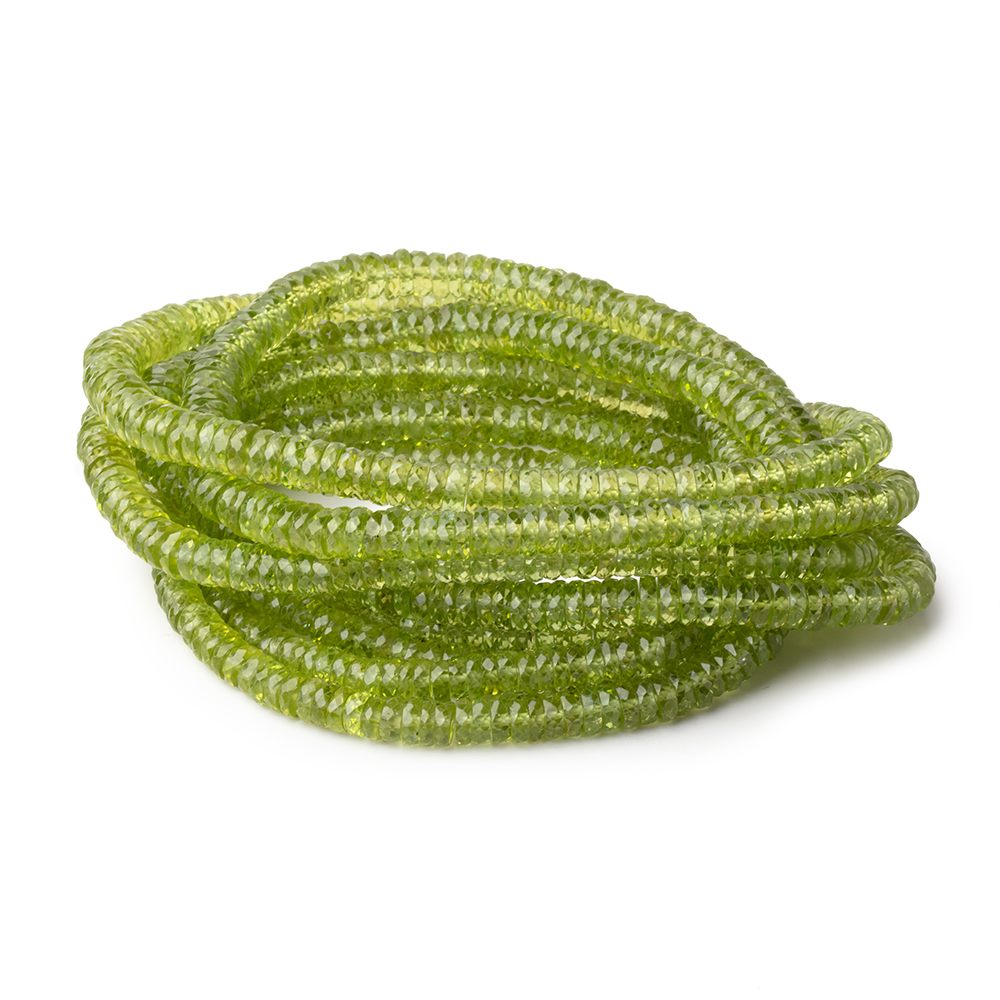 4-7mm Peridot Faceted Heishi Beads 16 inch 115 pieces AA
