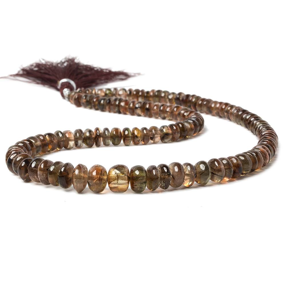 4-9mm Andalusite plain rondelle beads 14 inch 106 pieces