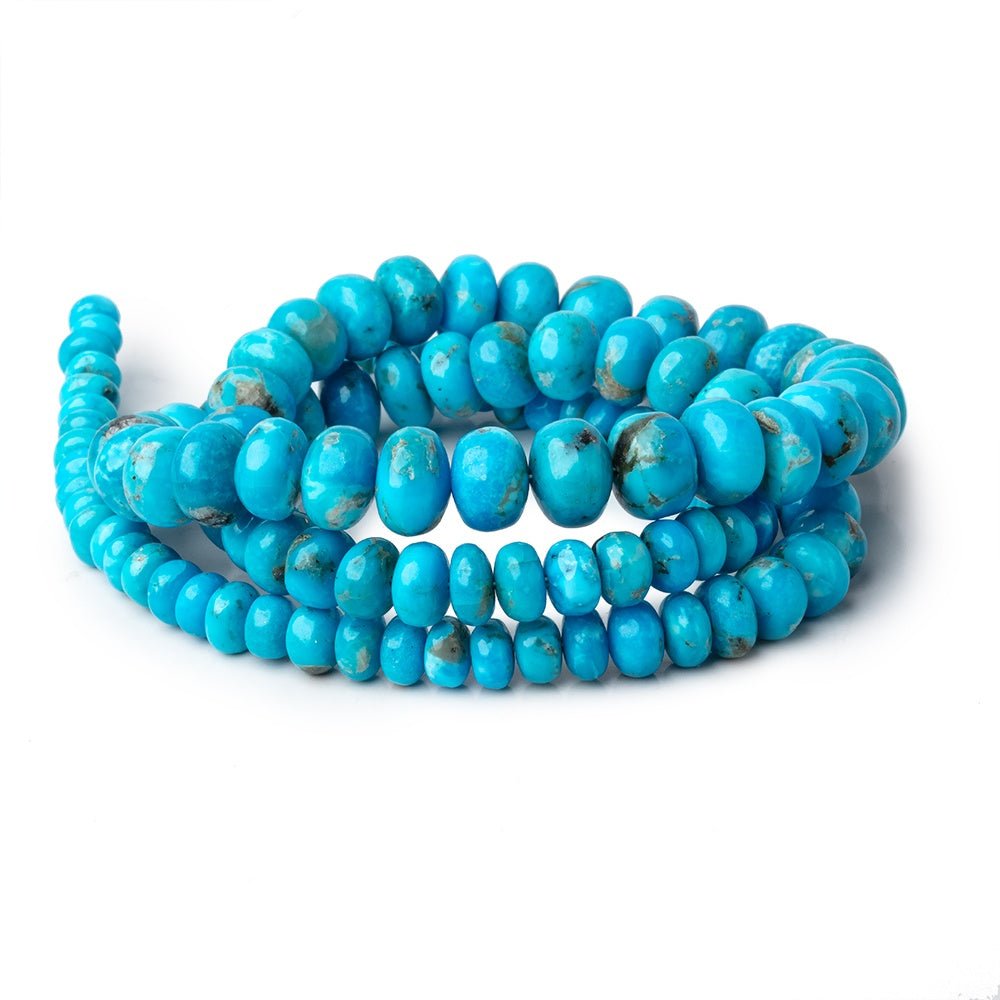 4-9mm Armenian Turquoise Plain Rondelle Beads 20 inch 112 pieces AAA