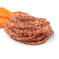 4-9mm Sunstone Faceted Rondelle Beads 18 inch 145 pieces AA