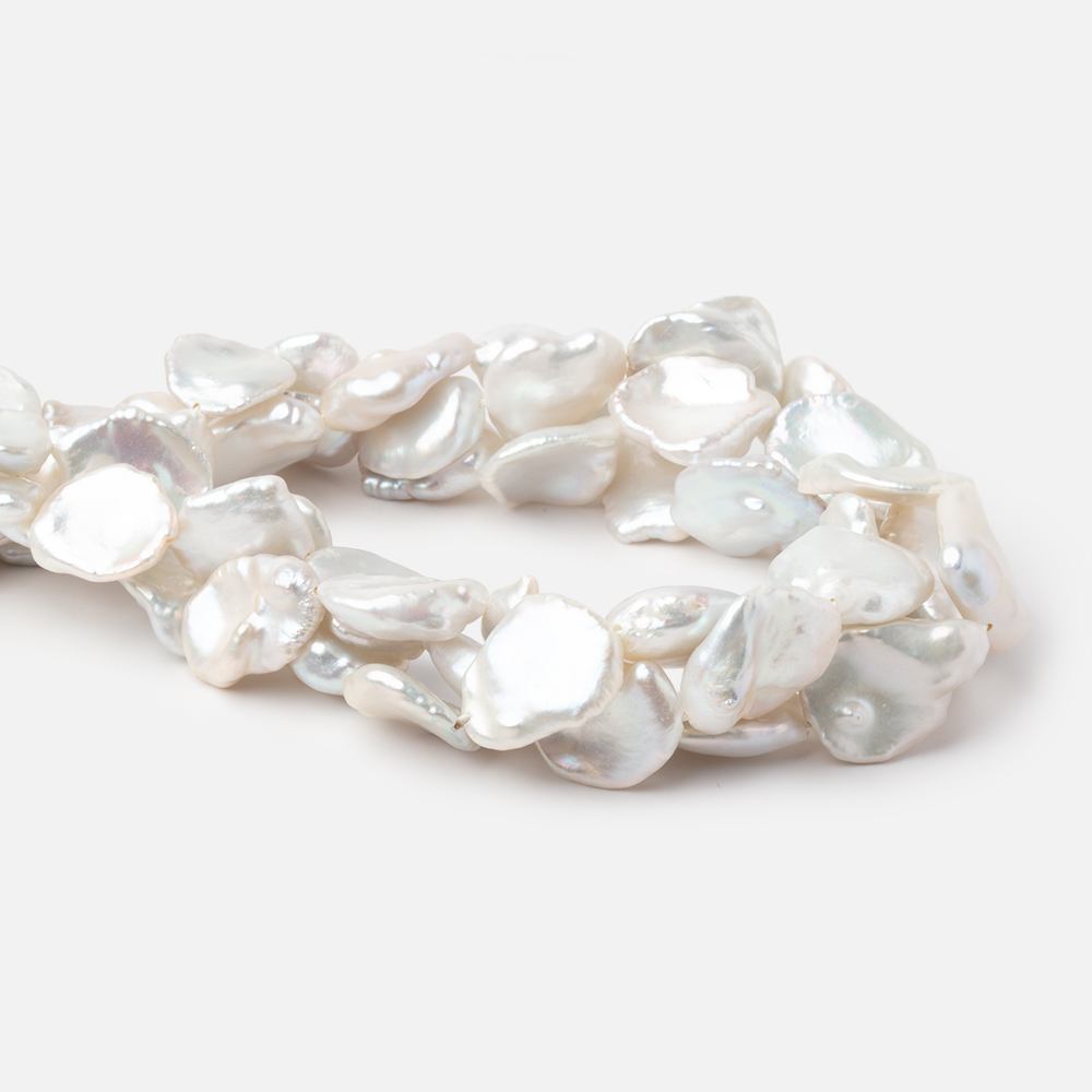 11-21mm Off White Keshi Freshwater Pearls 15.5 inch 24 pieces