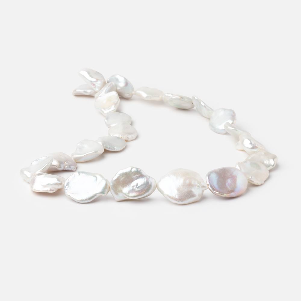 11-21mm Off White Keshi Freshwater Pearls 15.5 inch 24 pieces
