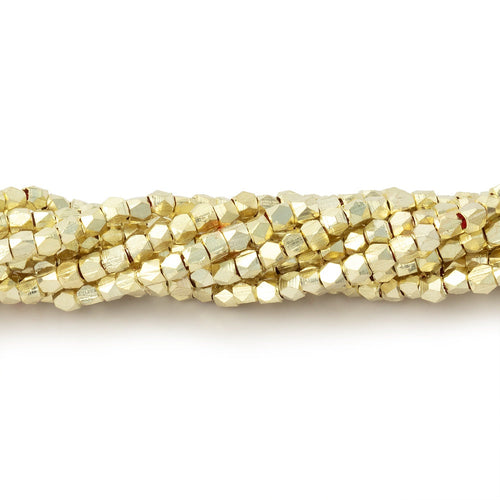 2mm Shiny Faceted Nugget Beads 8 inch 90 pieces
