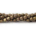 3.5mm Raw Copper Cube Beads 8 inch 48 pieces