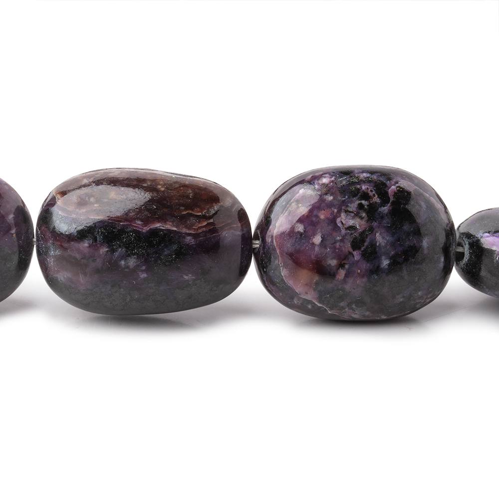 16.5x11.5-22x15mm Charoite Plain Nugget Beads 17.5 inch 23 pieces