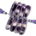 40x10mm Multi Color Banded Fluorite faceted pears 3 inch 8 beads AAA