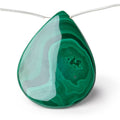 40x28-48x37mm Malachite Plain Pear Briolettes 6 inch 5 Beads
