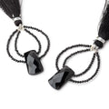 40x30mm Black Onyx Fancy Focal Beads Sold as a Set of 2