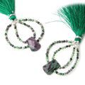 40x30mm Ruby in Zoisite Faceted Fancy Focal Beads Sold as a Set of 2