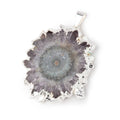 40x35mm Silver Leafed Amethyst Solar Quartz Slice Pendant 1 focal piece