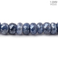 6mm Mystic Blue Moonstone 1.5mm Large Hole Faceted Rondelles 8 inch 48 Beads