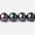 10x9mm Peacock Off Round Freshwater Pearls 15.5 inch 41 pieces