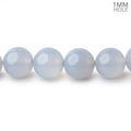 12mm Turkish Blue Chalcedony Plain Round 15.5 inch 32 Beads