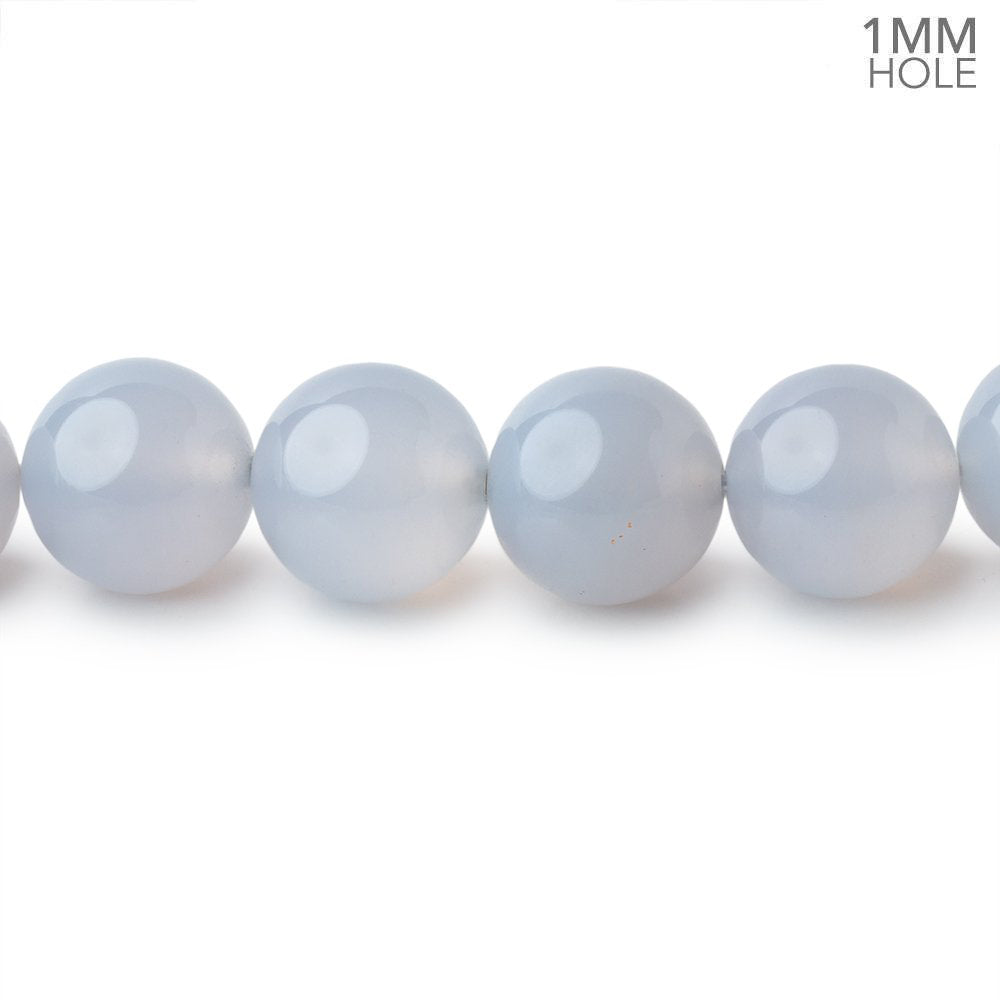 12mm Turkish Blue Chalcedony Plain Round 15.5 inch 32 Beads