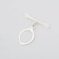 18x14mm Sterling Silver Oval Toggle Art Deco Design 1 piece