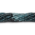 3mm Shaded Blue Sapphire Micro Faceted Rondelles 12.5 inch 124 Beads