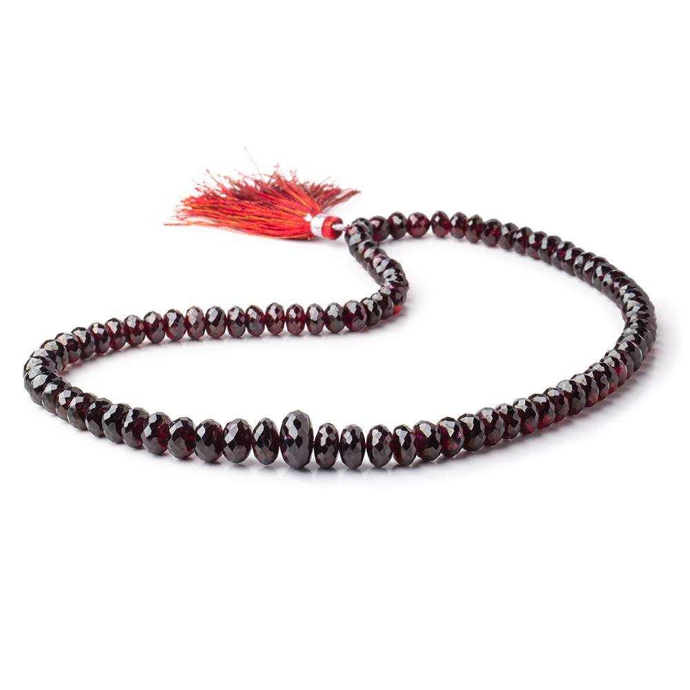 6-9mm Rhodolite Garnet faceted round and rondelle beads 16 inch 92 pieces AAA