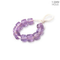 6mm Pink Amethyst 1.5mm Large Hole Faceted Cube Beads Set of 10