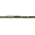 8x2-14.5x4mm Shaded Green Tourmaline Natural Crystals 15.25 inch 33 beads