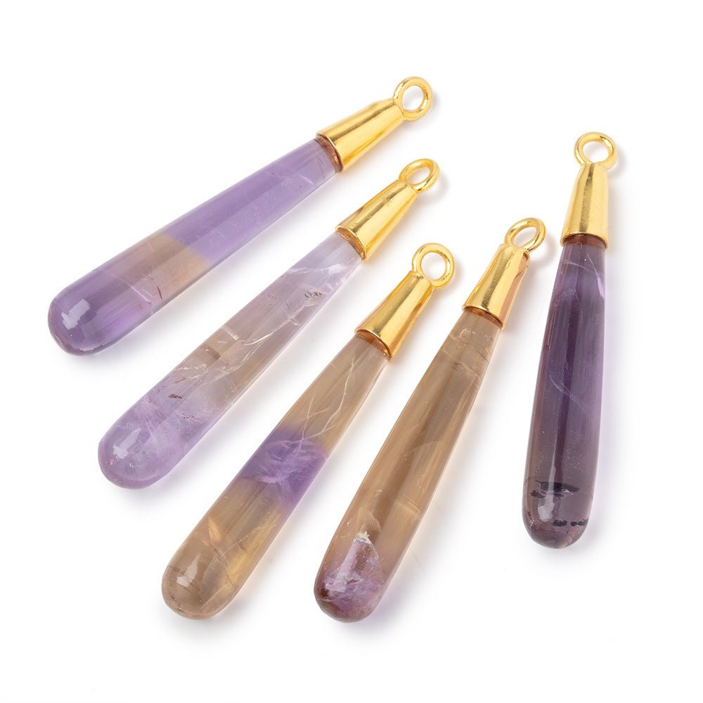 42x7mm Vermeil Capped Ametrine Plain Tear Drop Pendant 1 piece