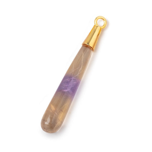 42x7mm Vermeil Capped Ametrine Plain Tear Drop Pendant 1 piece